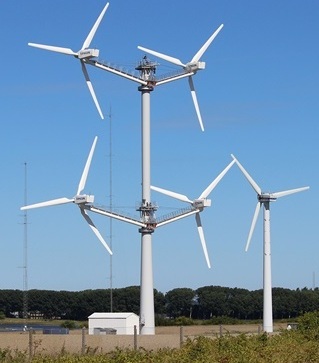 Prototyp čtyřrotorové větrné elektrárny