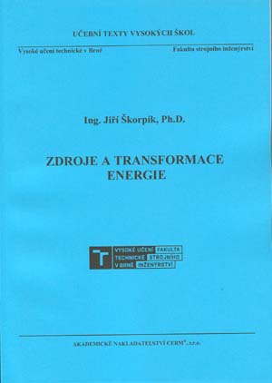 Krycí list sborníku Zdroje a transformace energie
