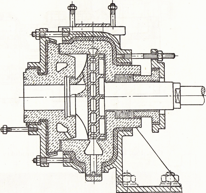 Čerpadlo pro čerpání kyseliny s částmi vyrobenými z&nbsp;kameniny